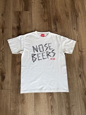 Nelk Boys Full Send “Nose Beers” white Tshirt Size Medium